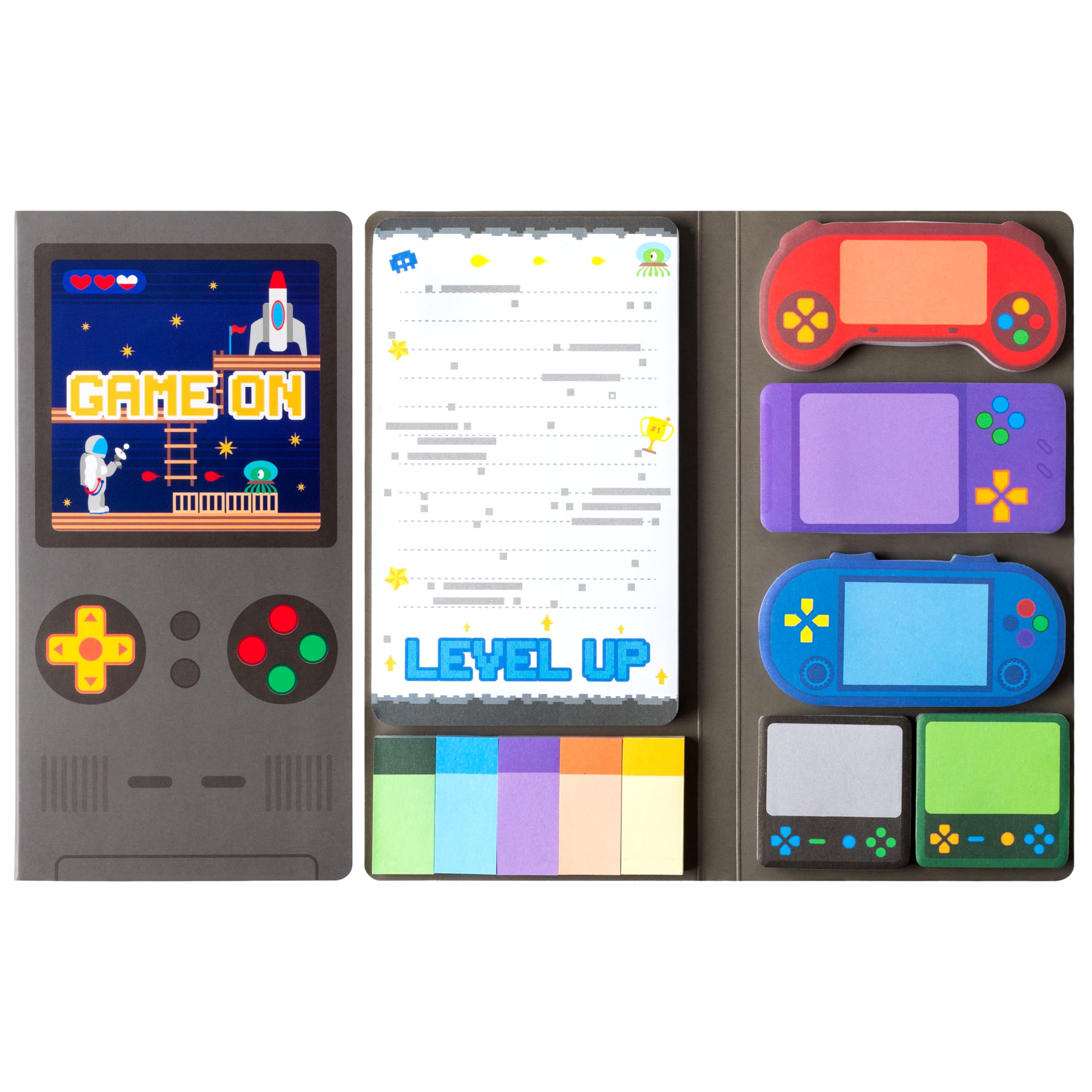 Climberty® Sticky Notes Set - Cartoon Theme Cute Self-Stick Notes Pad Teacher Appreciation Gifts, Self-Adhesive Writing Memo Pages Sticky to Do Notepad for Kids Employee School Office (Video Game) Climberty® Sticky Notes Set - Cartoon Theme Cute Self-Stick Notes Pad Teacher Appreciation Gifts, Self-Adhesive Writing Memo Pages Sticky to Do Notepad for Kids Employee School Office (Video Game)